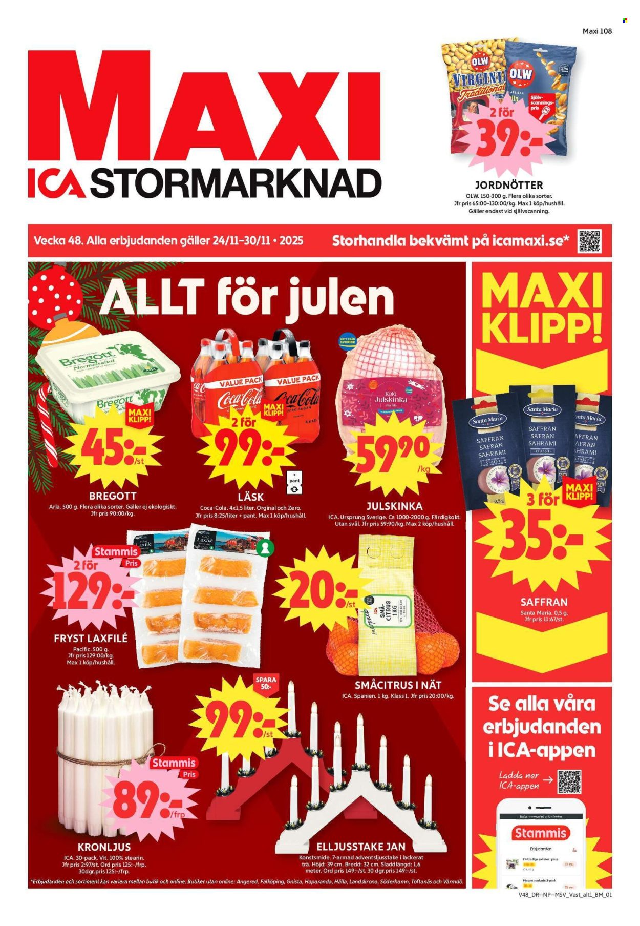 ICA reklamblad - 24/11 2025 - 30/11 2025. Sida 1