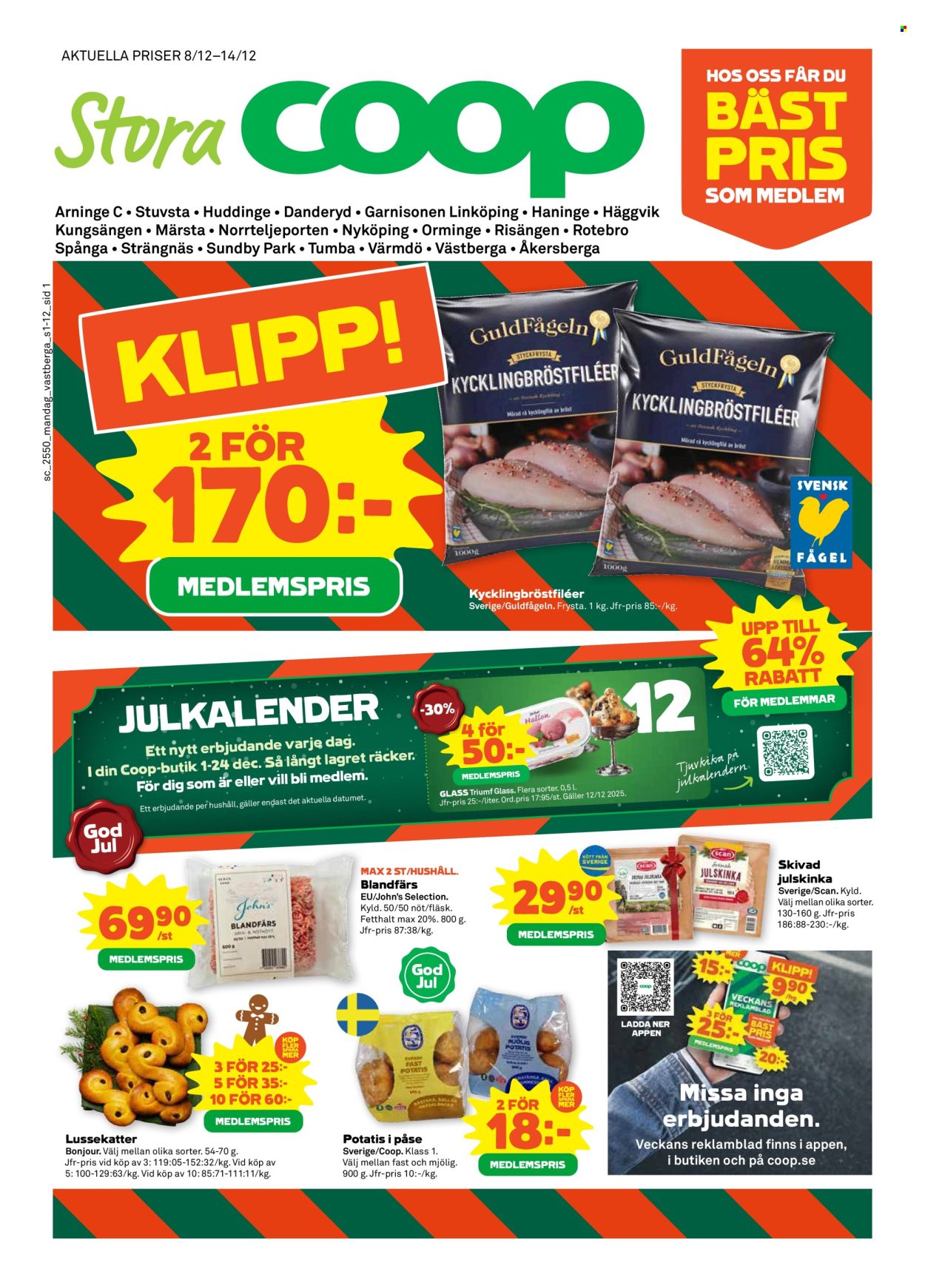 Stora Coop reklamblad - 8/12 2025 - 14/12 2025. Sida 1