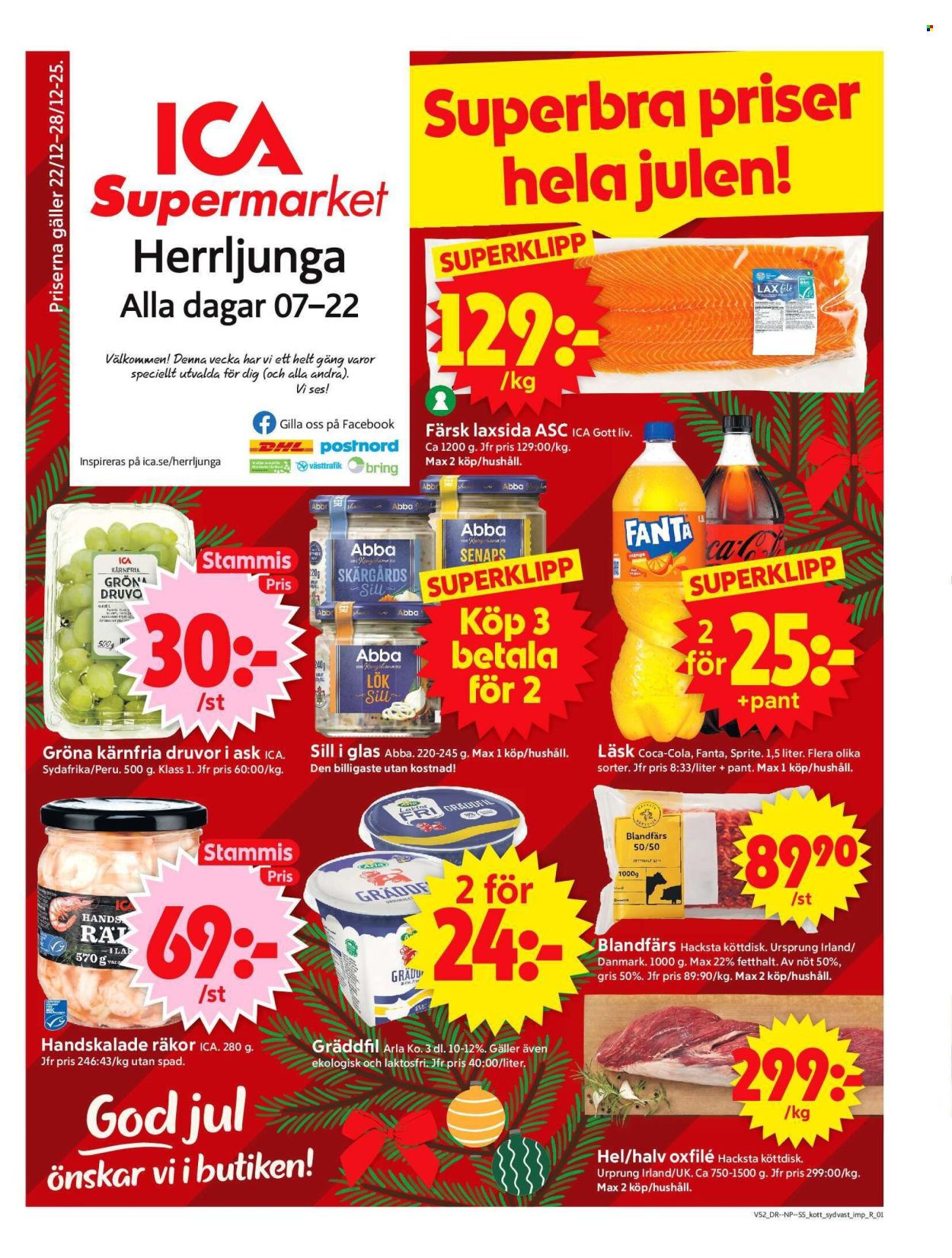 ICA reklamblad - 22/12 2025 - 28/12 2025. Sida 1
