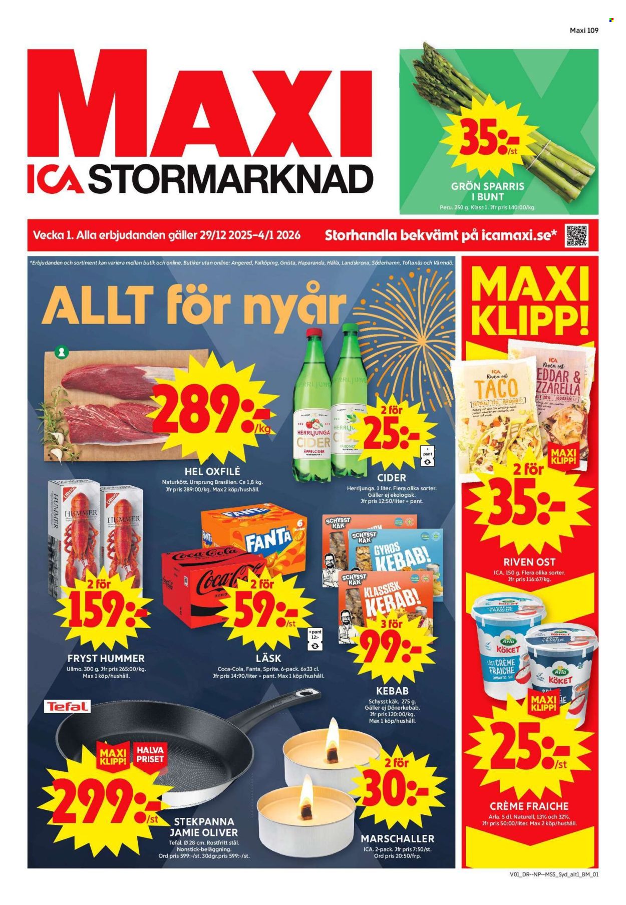 ICA reklamblad - 29/12 2025 - 4/1 2026. Sida 1
