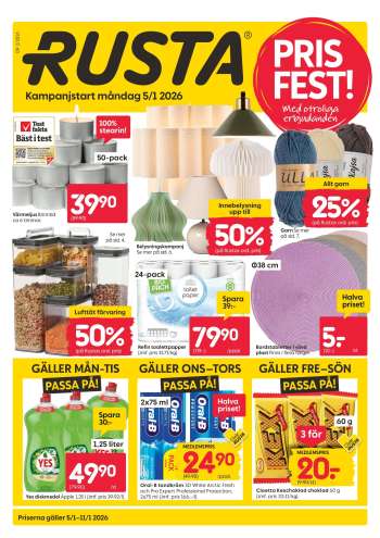Rusta reklamblad - 5/1 2026 - 11/1 2026.