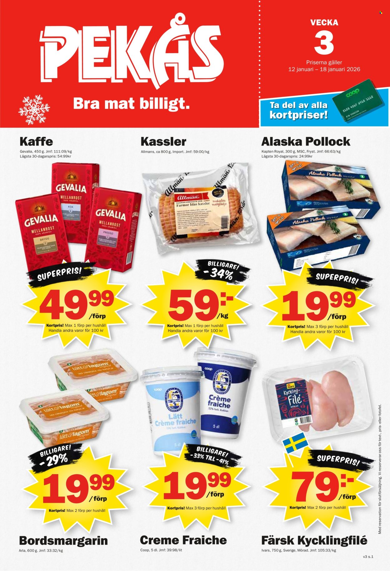 Pekås reklamblad - 12/1 2026 - 18/1 2026. Sida 1