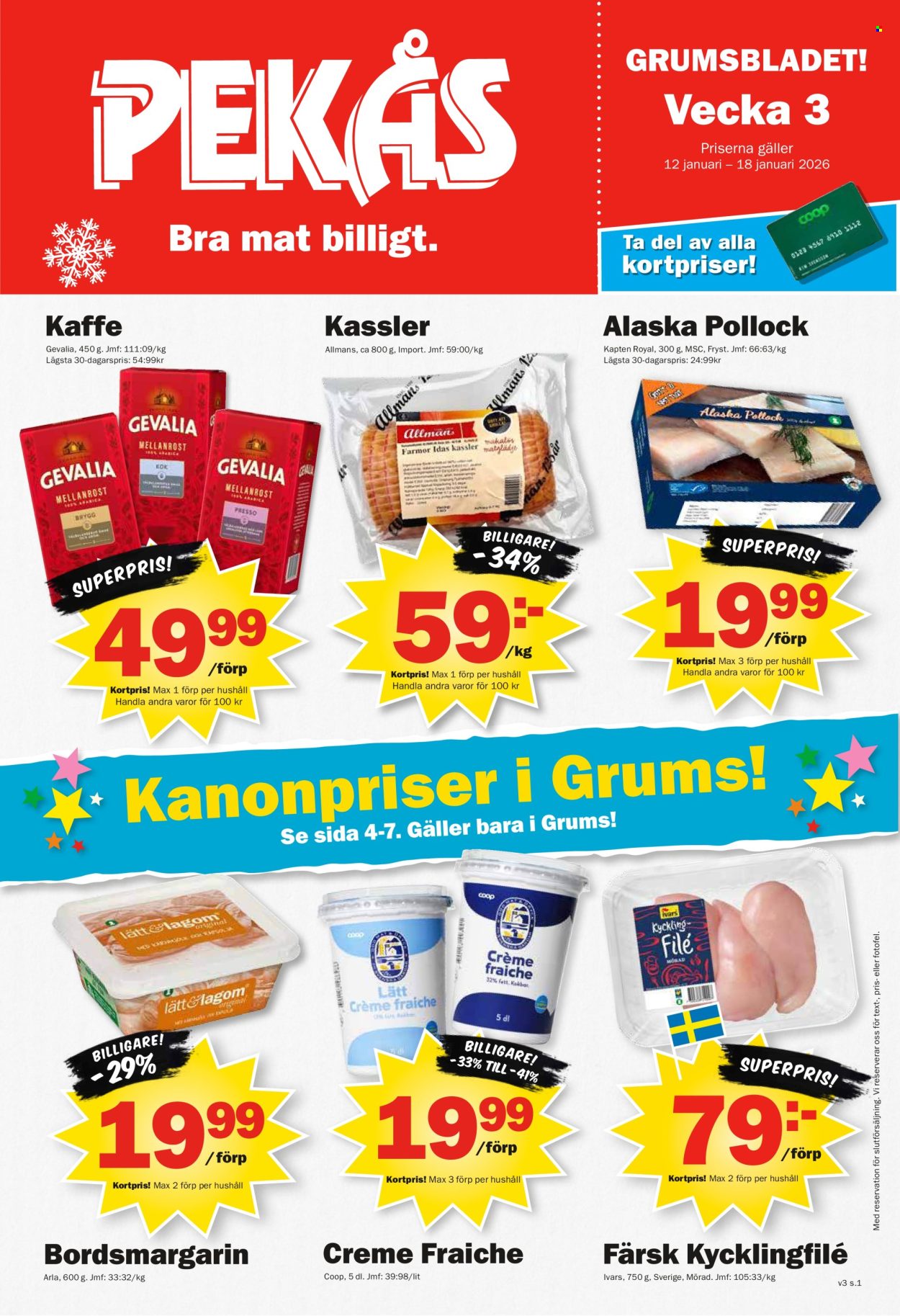 Pekås reklamblad - 12/1 2026 - 18/1 2026. Sida 1