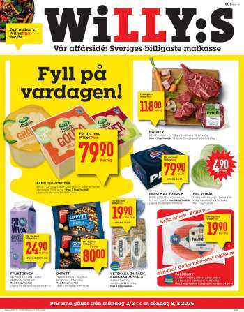 Willys reklamblad - 2/2 2026 - 8/2 2026.