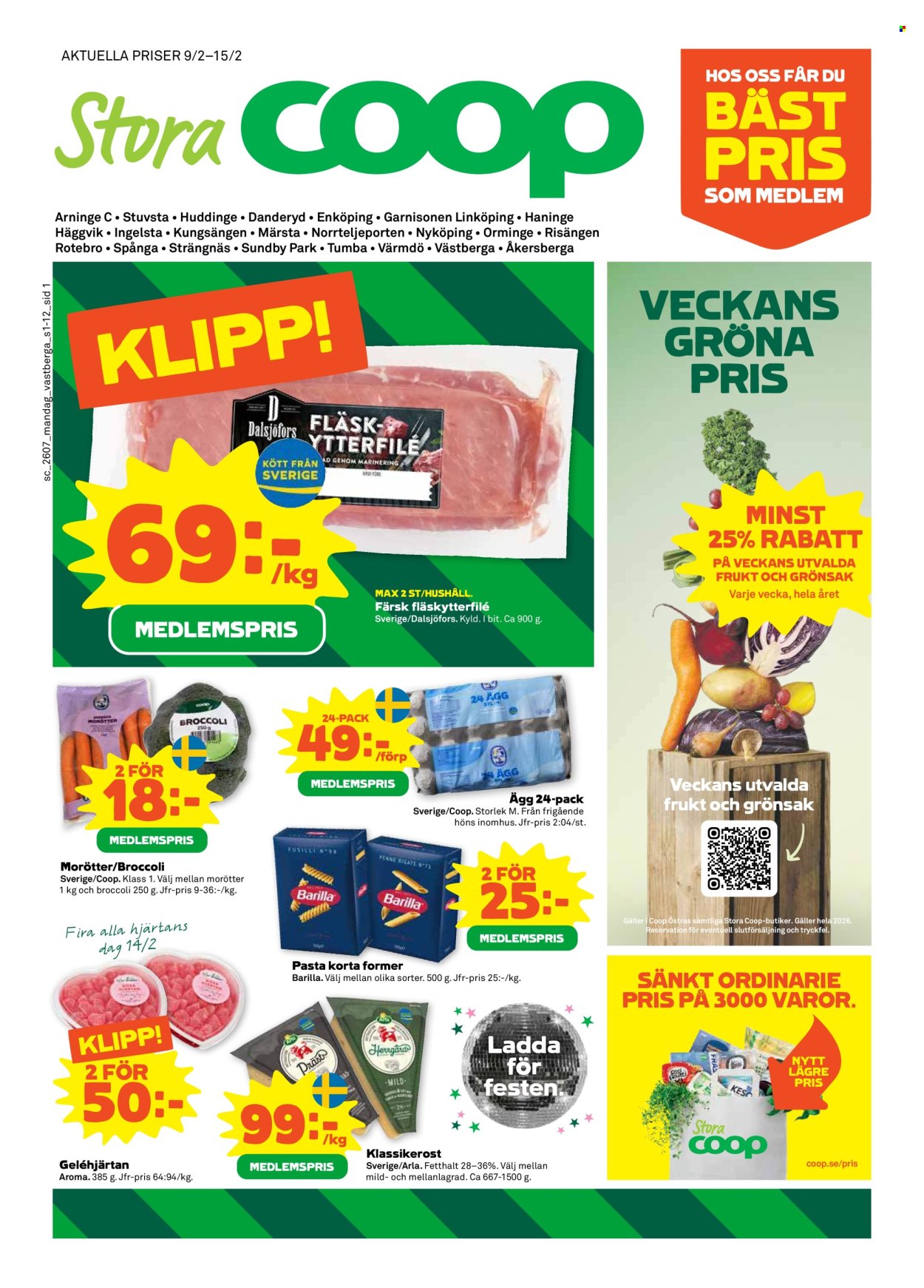 Stora Coop reklamblad - 9/2 2026 - 15/2 2026. Sida 1