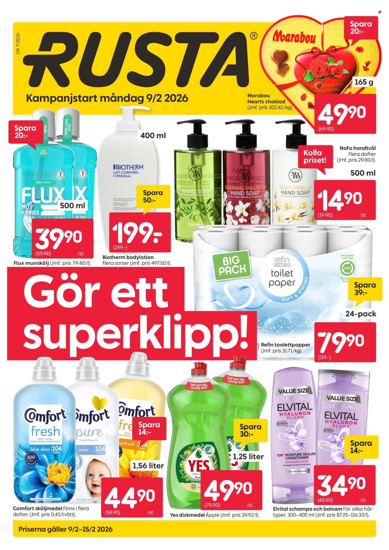 Rusta reklamblad - 9/2 2026 - 15/2 2026. Sida 1