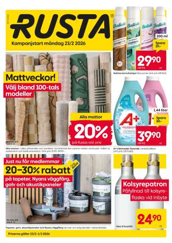 Rusta reklamblad - 23/2 2026 - 1/3 2026.