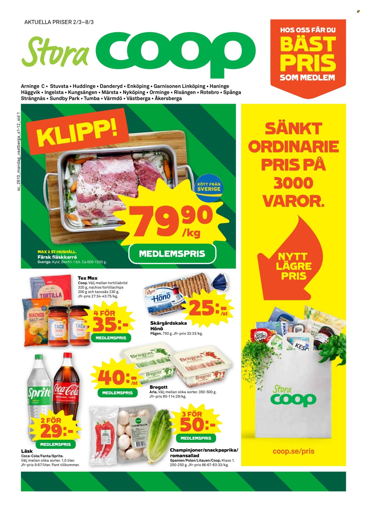 Stora Coop reklamblad - 2/3 2026 - 8/3 2026. Sida 1