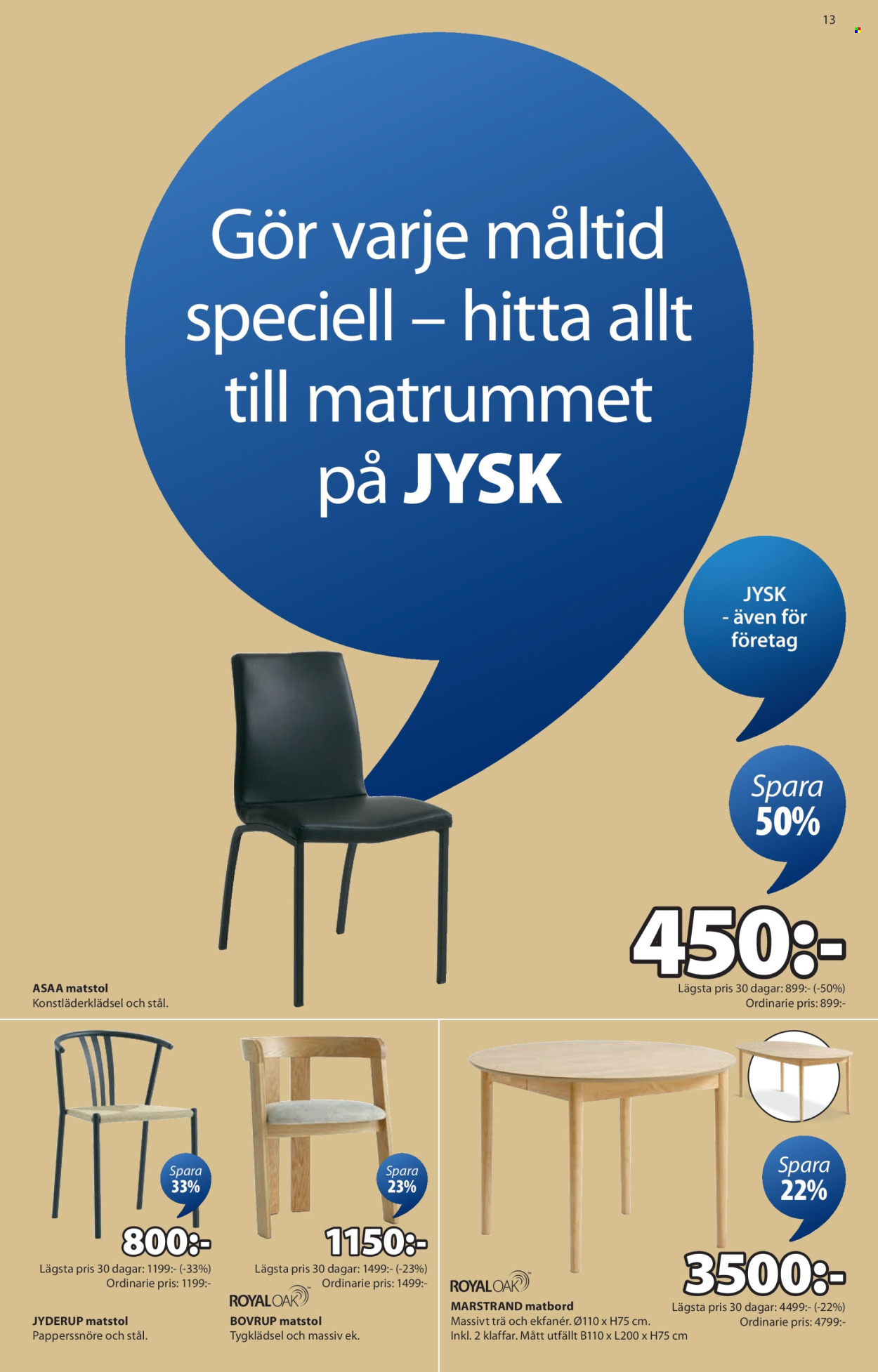 JYSK reklamblad - 2/3 2026 - 22/3 2026. Sida 13