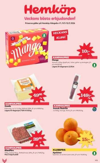 Hemköp reklamblad - 9/3 2026 - 15/3 2026.