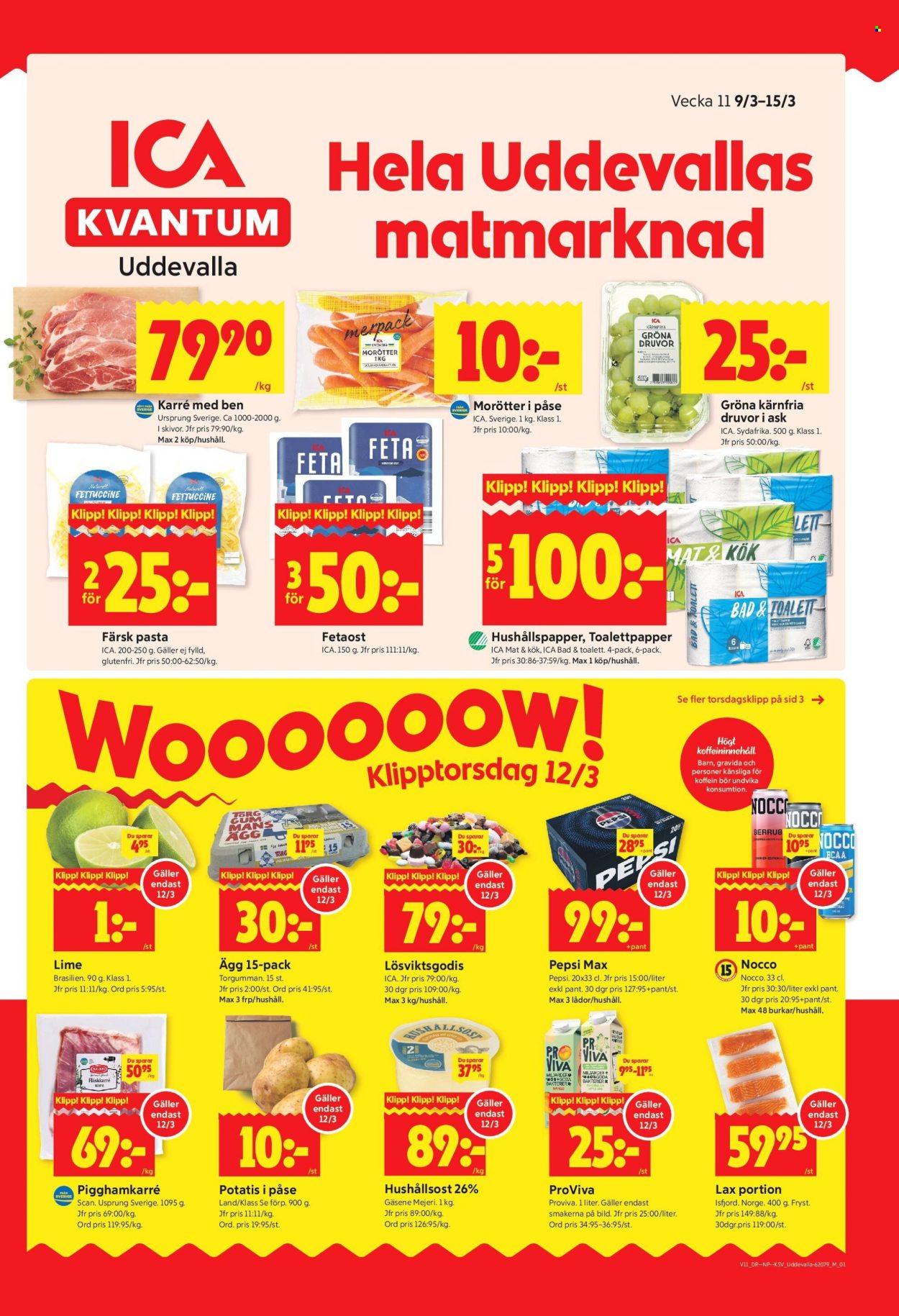 ICA reklamblad - 9/3 2026 - 15/3 2026. Sida 1