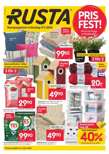 Rusta reklamblad - 9/3 2026 - 15/3 2026.