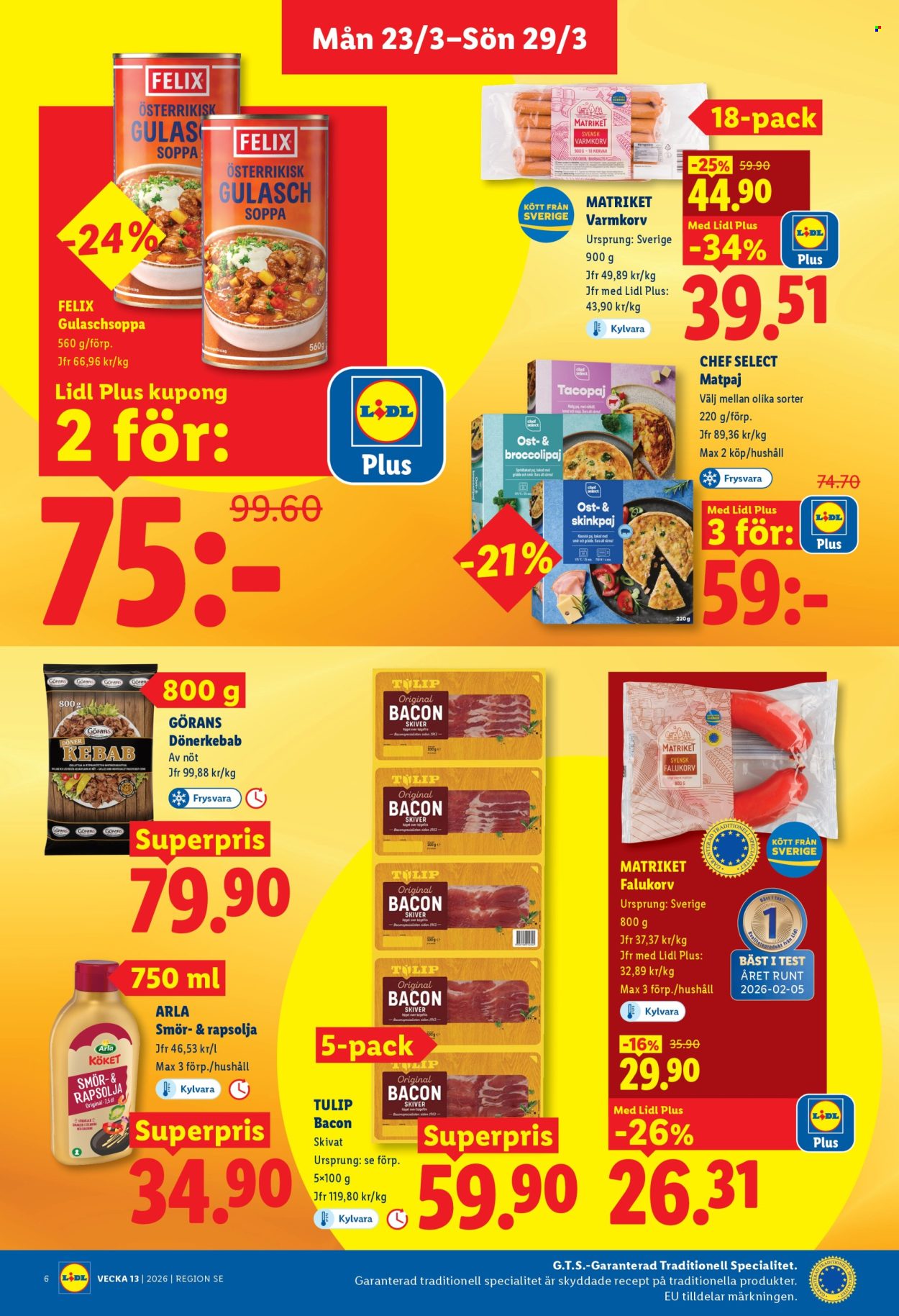 Lidl reklamblad - 23/3 2026 - 29/3 2026. Sida 6