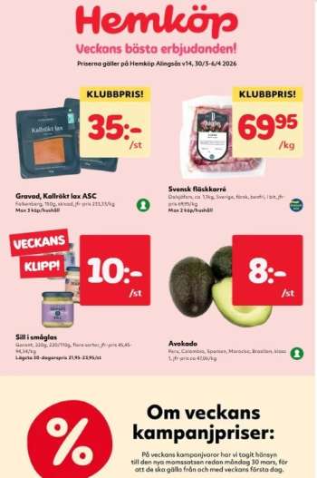 Hemköp reklamblad - 30/3 2026 - 6/4 2026.