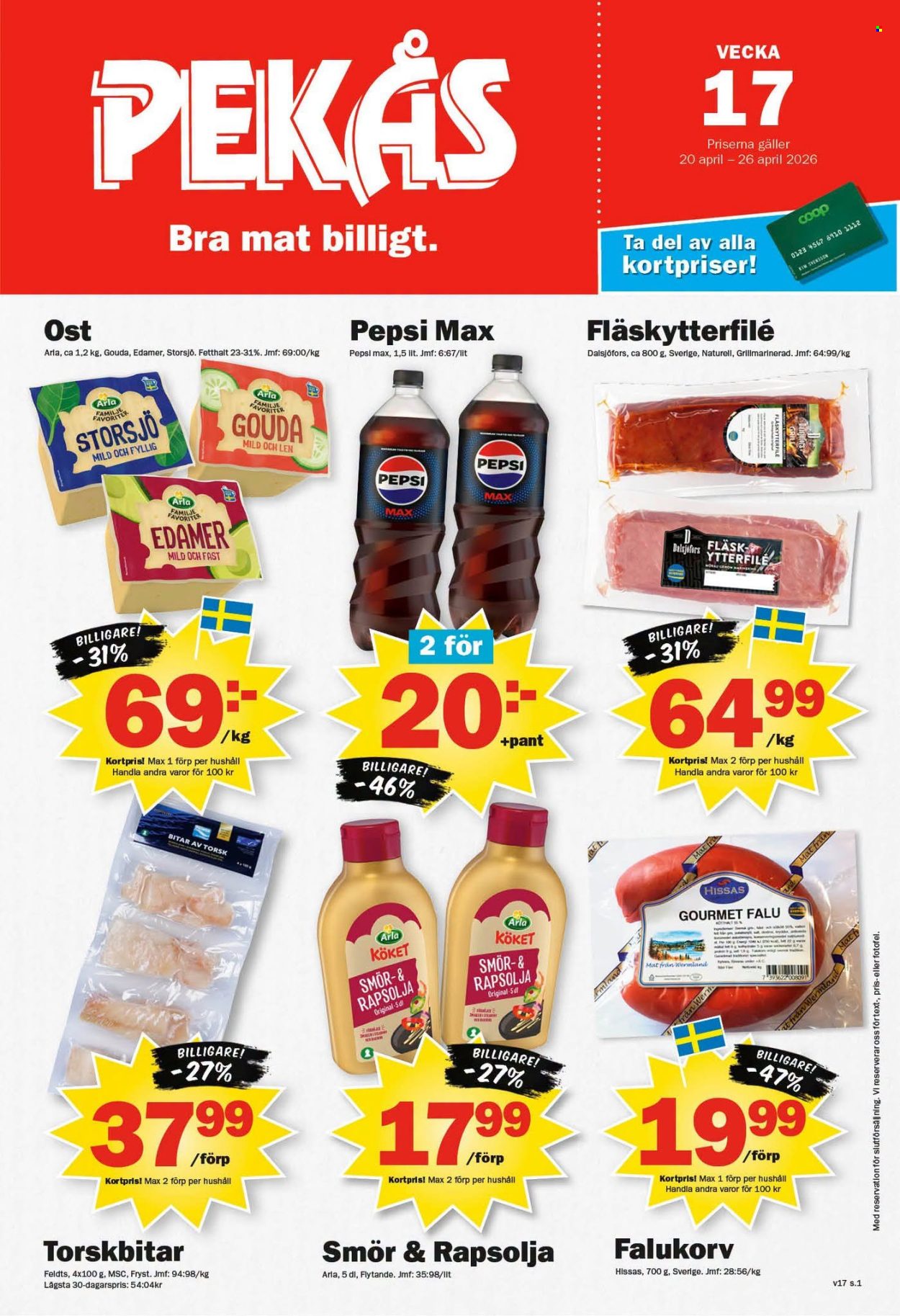 Pekås reklamblad - 20/4 2026 - 26/4 2026. Sida 1
