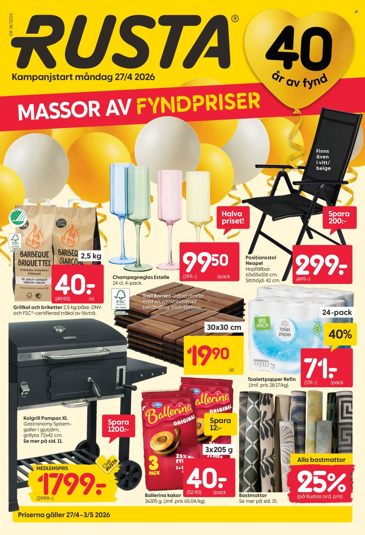 Rusta reklamblad - 27/4 2026 - 3/5 2026. Sida 1