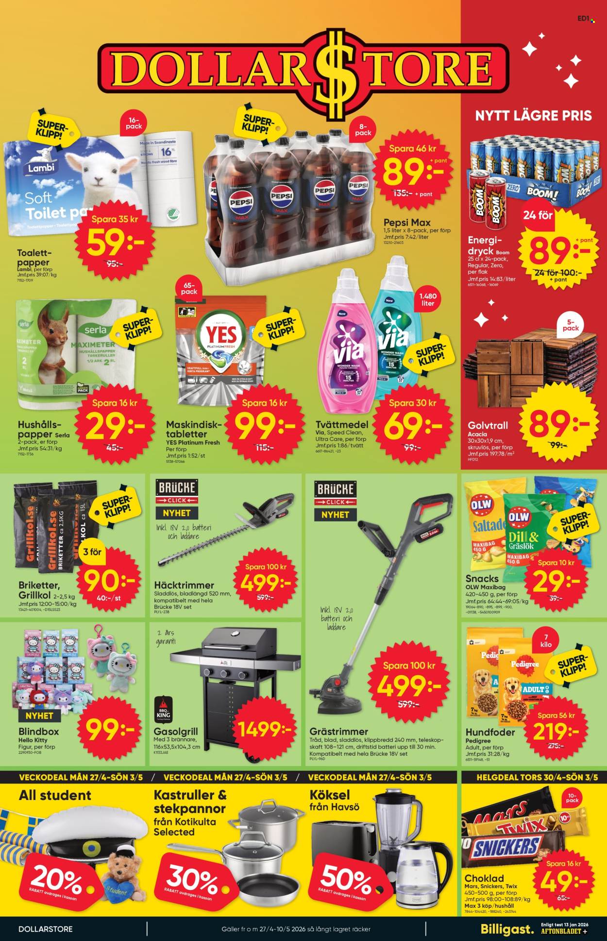 DollarStore reklamblad - 27/4 2026 - 10/5 2026. Sida 1