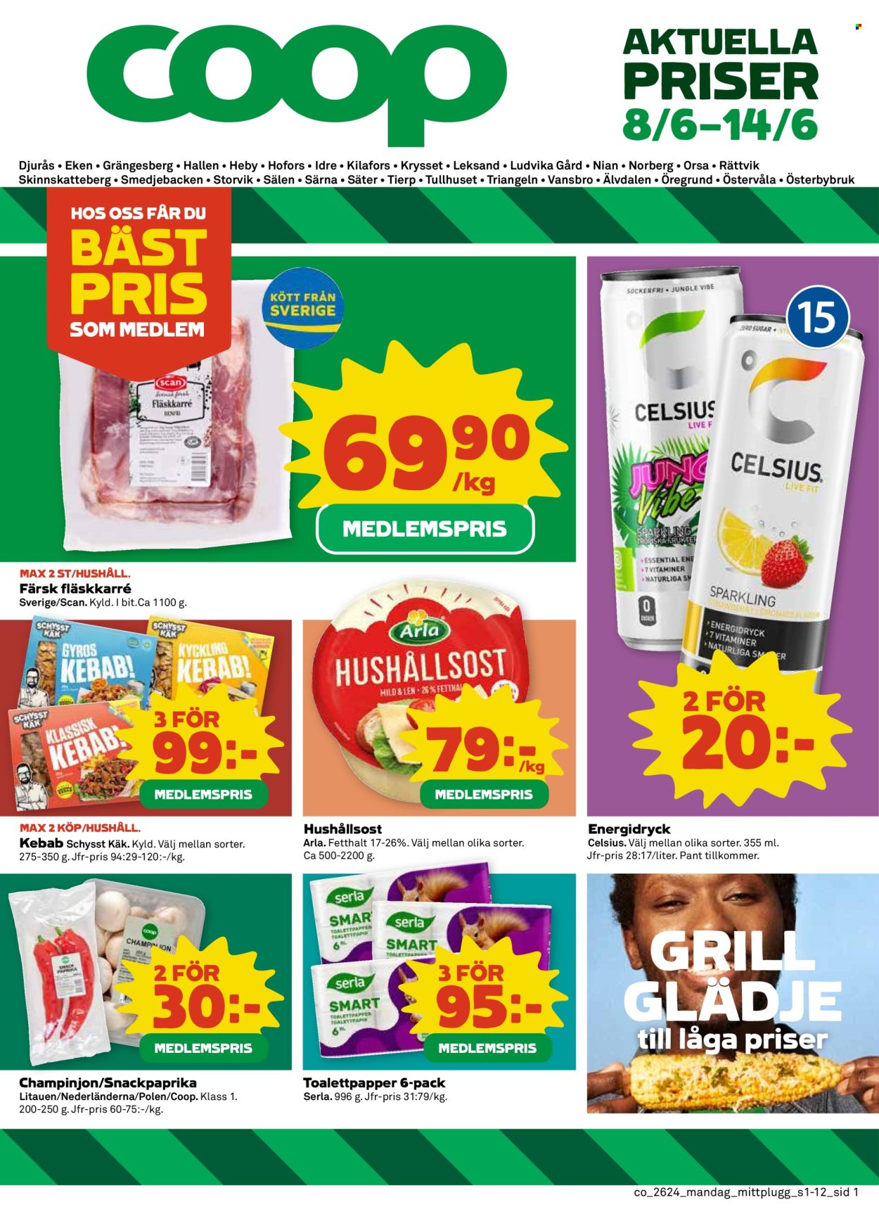 Coop reklamblad - 8/6 2026 - 14/6 2026. Sida 1