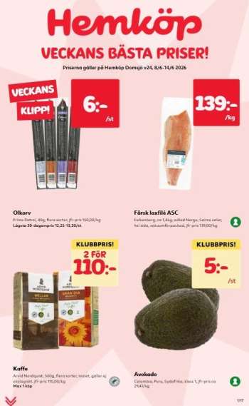 Hemköp reklamblad - 8/6 2026 - 14/6 2026.