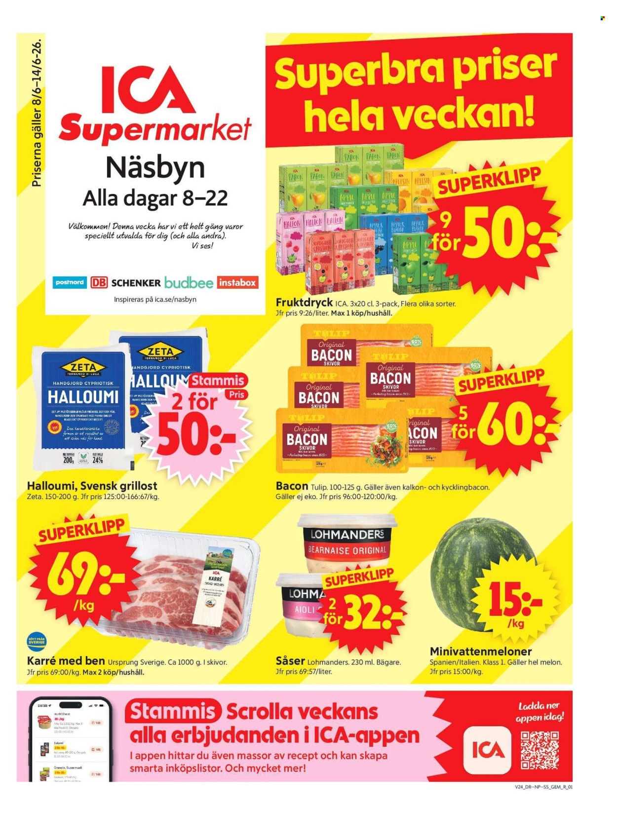 ICA reklamblad - 8/6 2026 - 14/6 2026. Sida 1