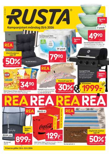 Rusta reklamblad - 15/6 2026 - 21/6 2026.