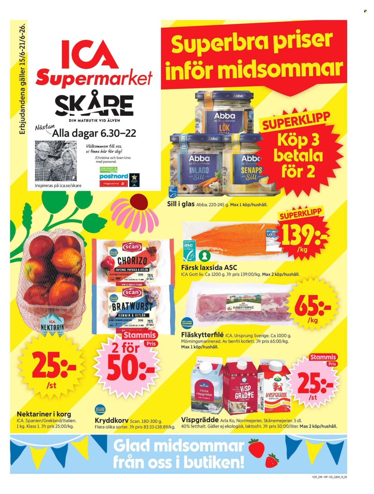 ICA reklamblad - 15/6 2026 - 21/6 2026. Sida 1