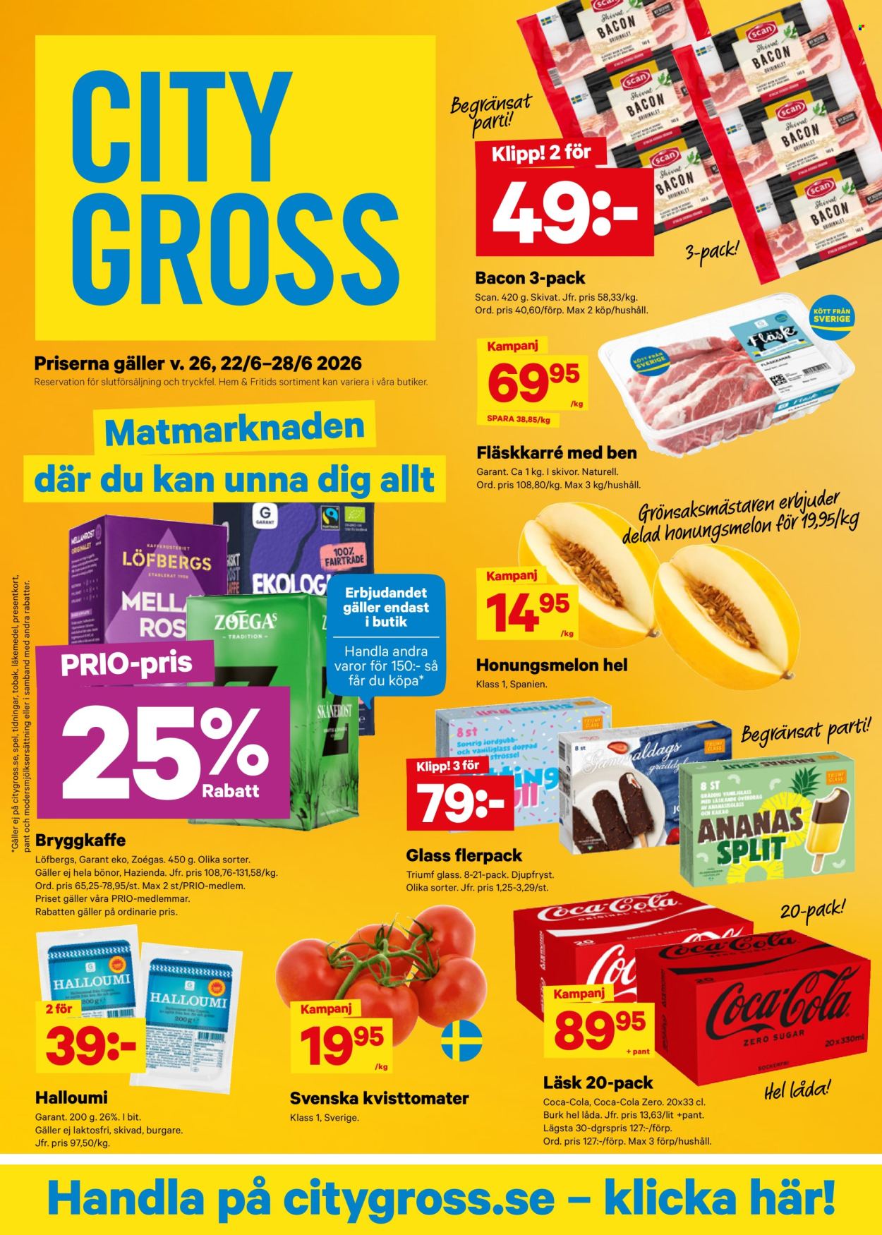 City Gross reklamblad - 22/6 2026 - 28/6 2026. Sida 1