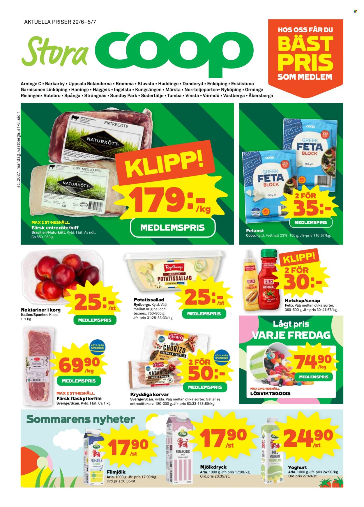 Stora Coop reklamblad - 29/6 2026 - 5/7 2026. Sida 1