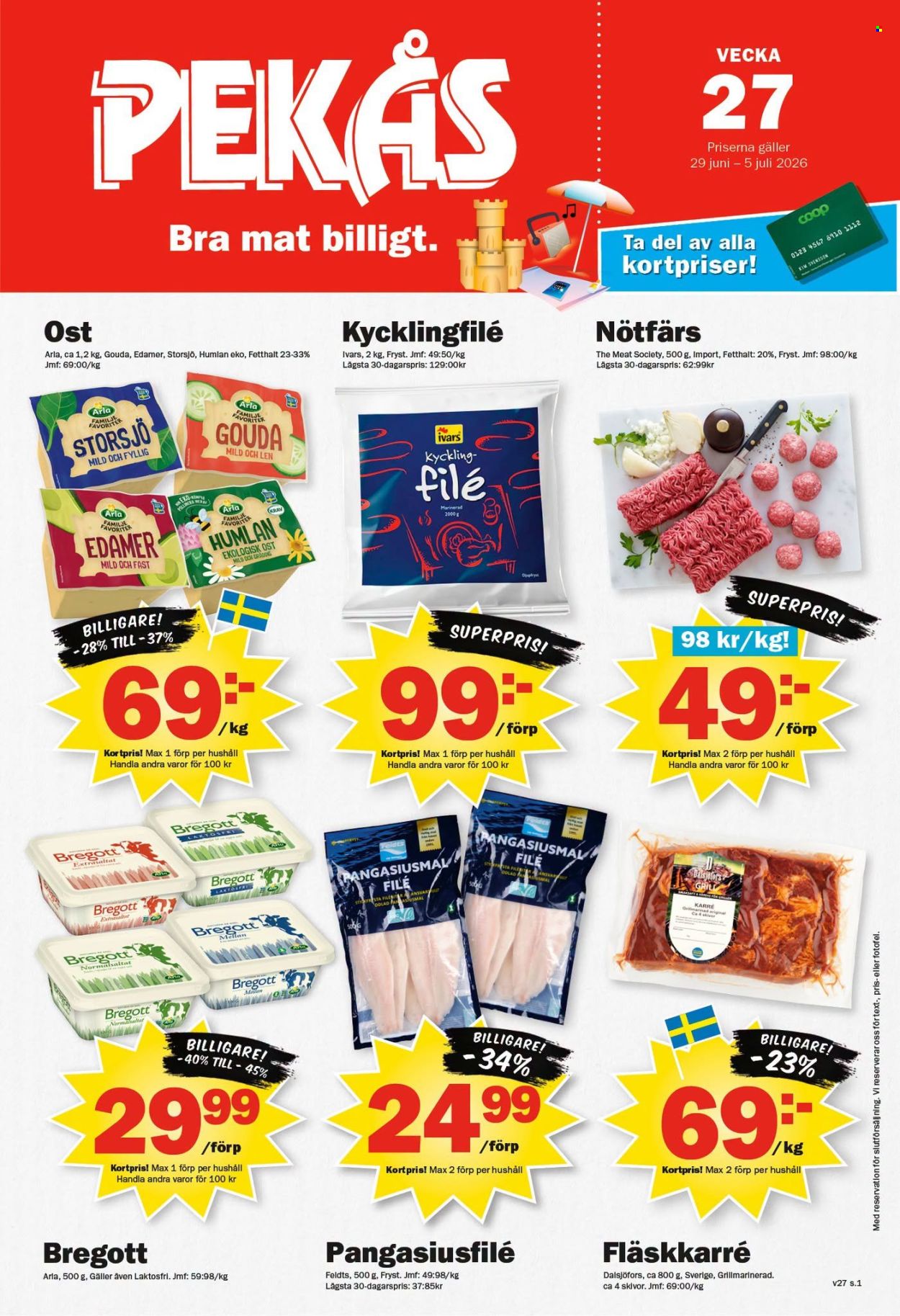Pekås reklamblad - 29/6 2026 - 5/7 2026. Sida 1