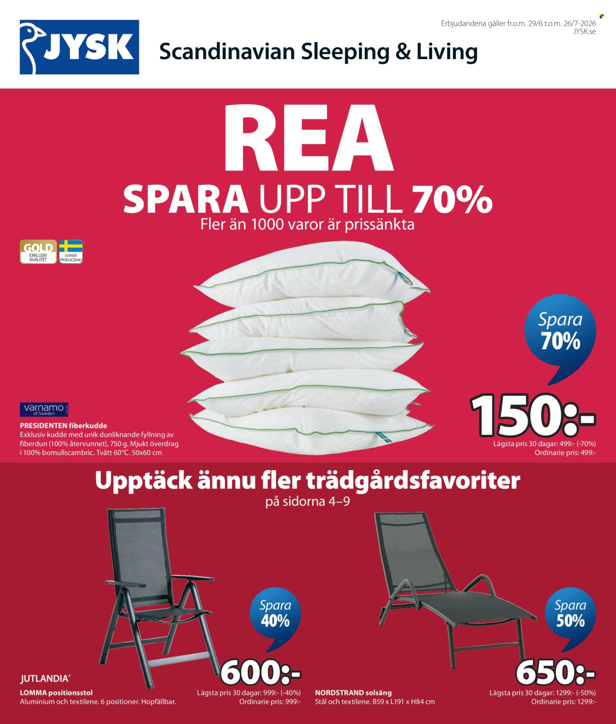 JYSK reklamblad - 29/6 2026 - 26/7 2026. Sida 2