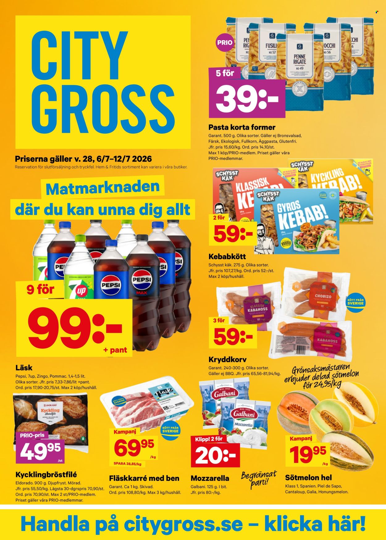 City Gross reklamblad - 6/7 2026 - 12/7 2026. Sida 1
