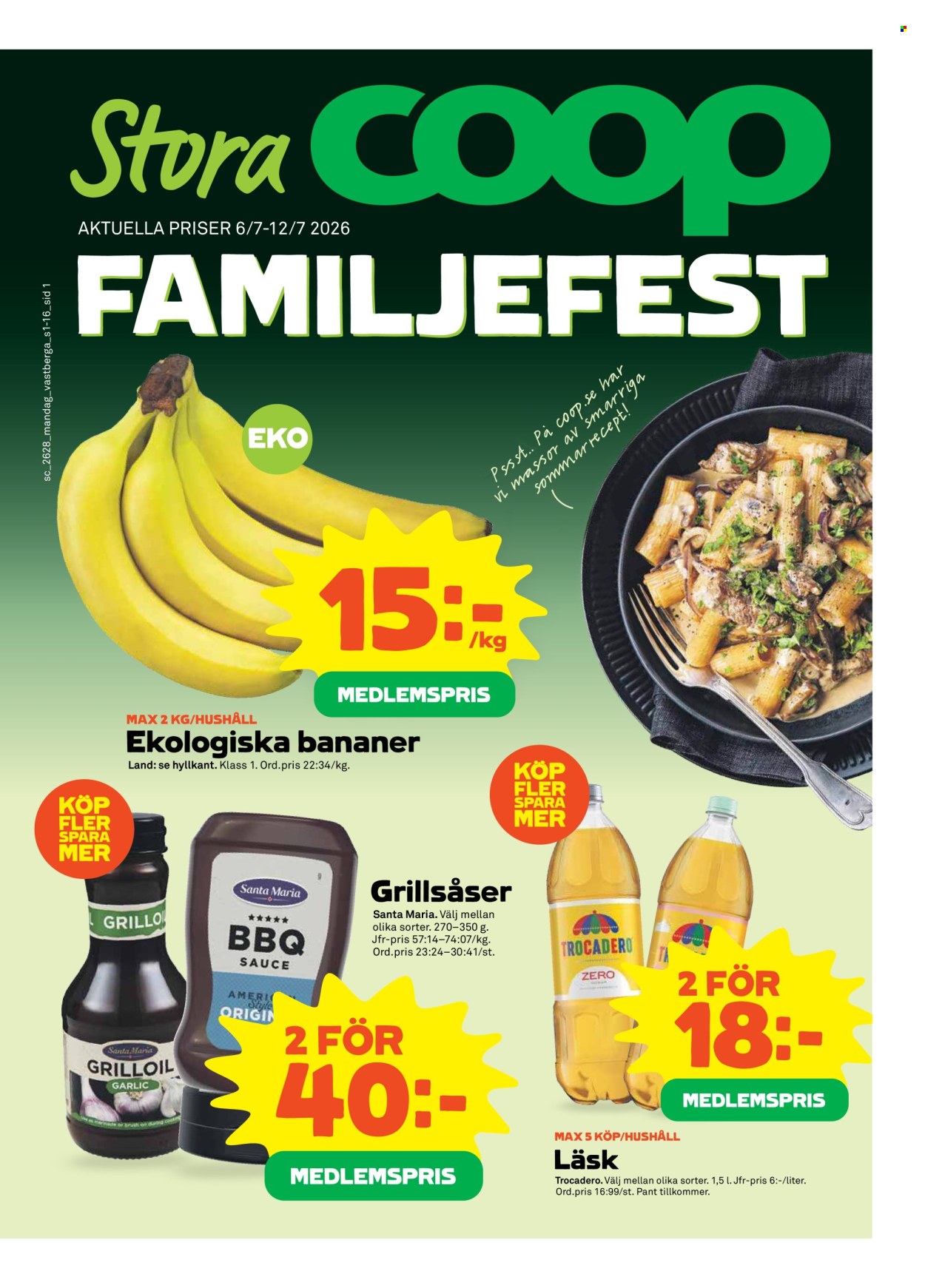 Stora Coop reklamblad - 6/7 2026 - 12/7 2026. Sida 1