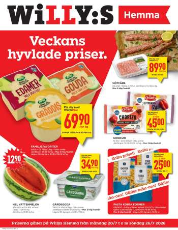 Willys Hemma reklamblad - 20/7 2026 - 26/7 2026.