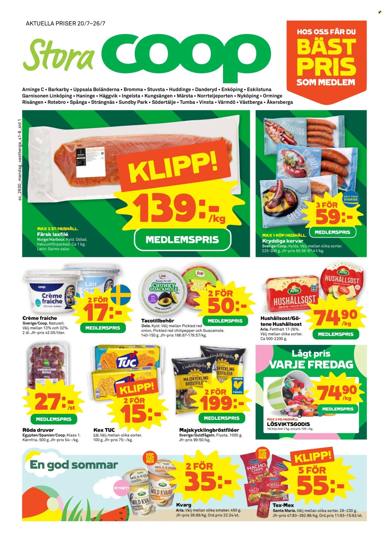 Stora Coop reklamblad - 20/7 2026 - 26/7 2026. Sida 1