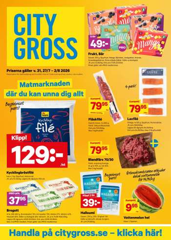 City Gross reklamblad - 25/7 2026 - 2/8 2026.