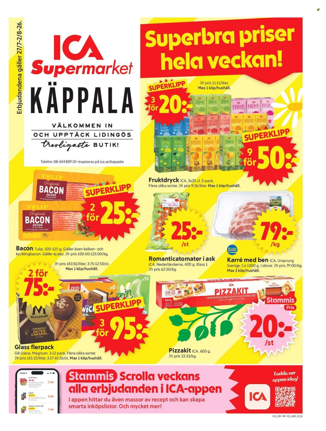 ICA reklamblad - 27/7 2026 - 2/8 2026. Sida 1