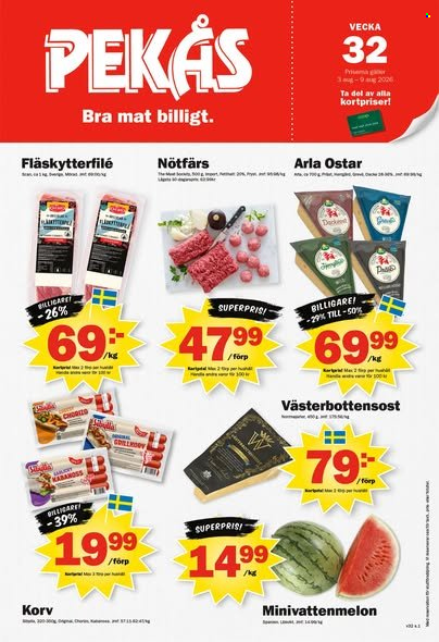 Pekås reklamblad - 3/8 2026 - 9/8 2026. Sida 1