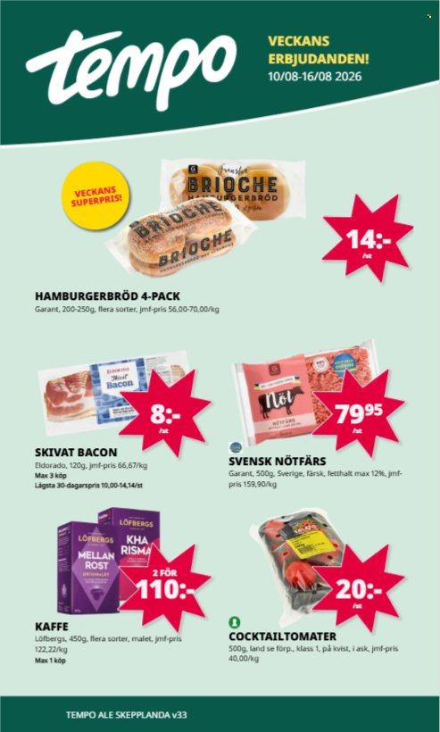 Tempo reklamblad - 10/8 2026 - 16/8 2026. Sida 1