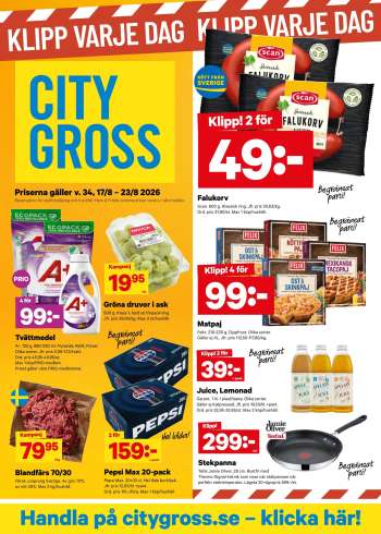 City Gross reklamblad - 17/8 2026 - 23/8 2026.