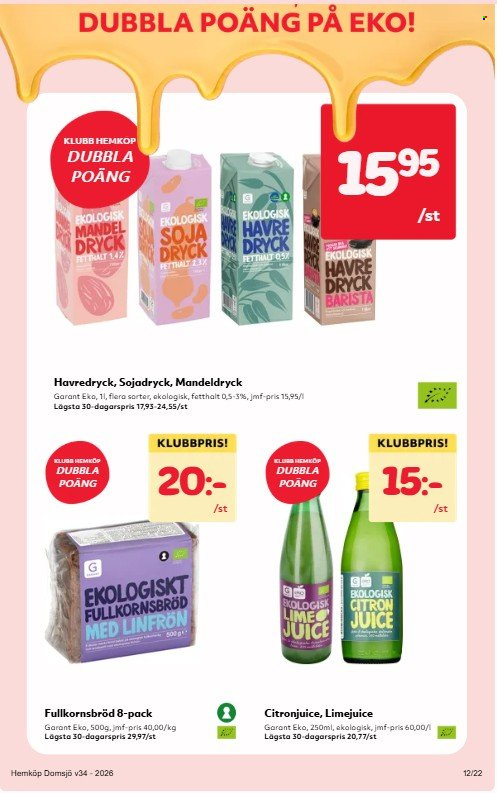 Hemköp reklamblad - 17/8 2026 - 23/8 2026. Sida 12