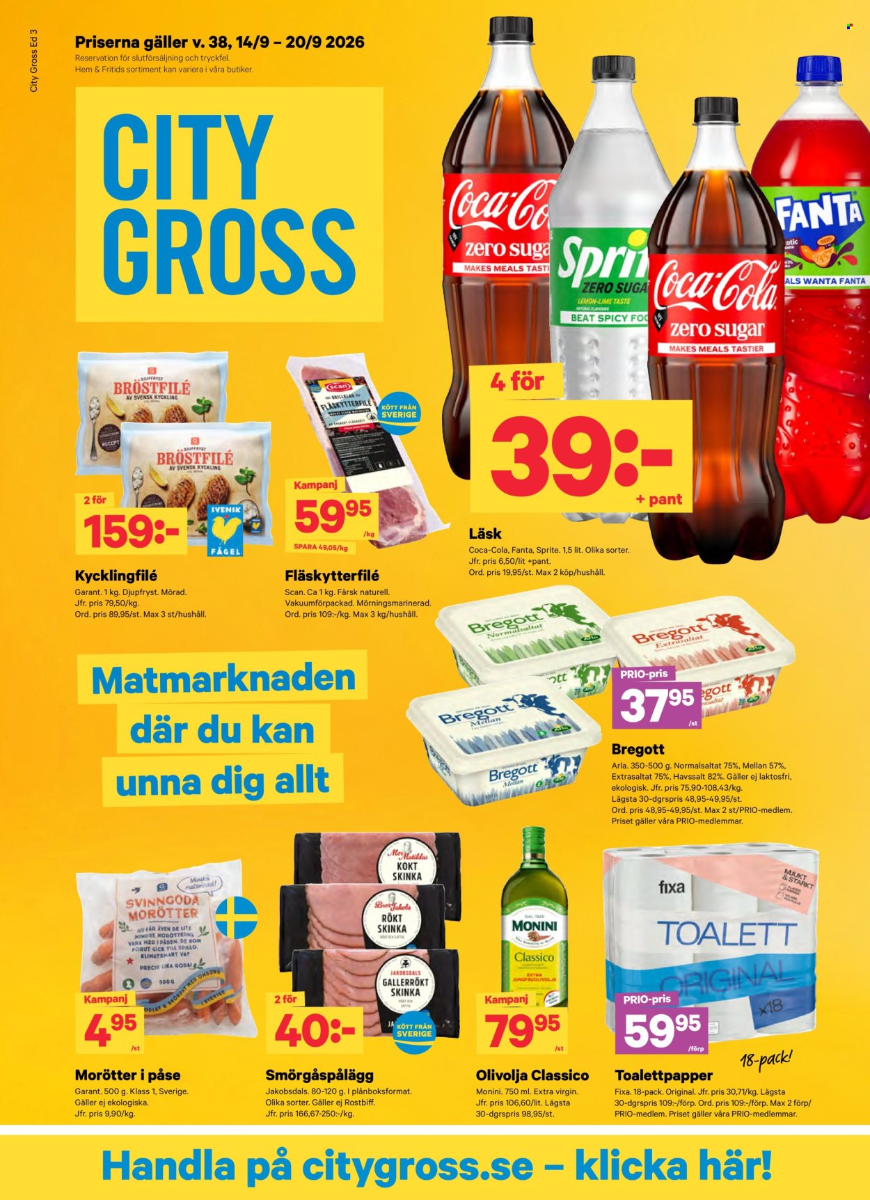 City Gross reklamblad - 14/9 2026 - 20/9 2026. Sida 1