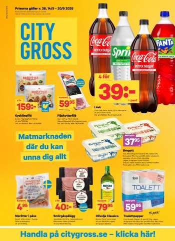 City Gross reklamblad - 14/9 2026 - 20/9 2026.