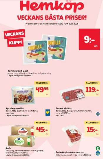Hemköp reklamblad - 14/9 2026 - 20/9 2026.