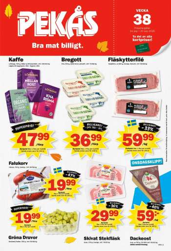 Pekås reklamblad - 14/9 2026 - 20/9 2026.