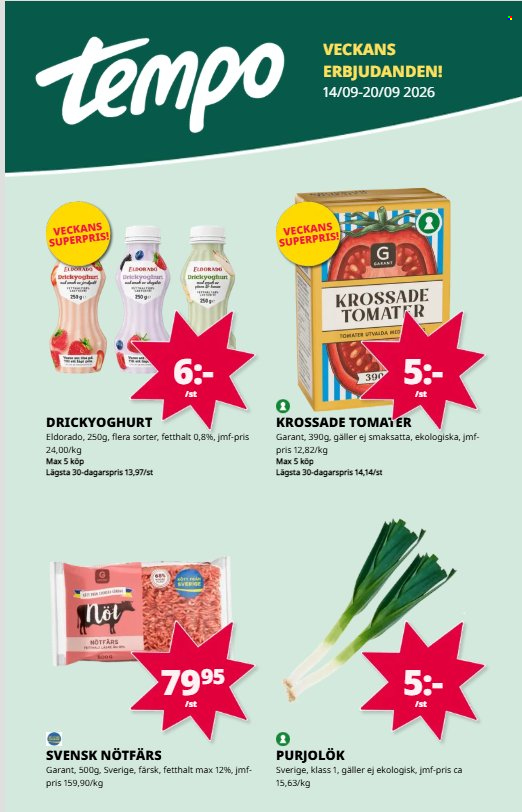 Tempo reklamblad - 14/9 2026 - 20/9 2026. Sida 1