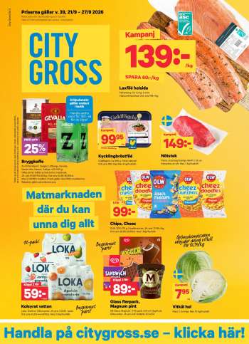 City Gross reklamblad - 21/9 2026 - 27/9 2026.