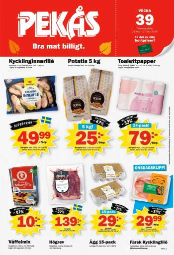 Pekås reklamblad - 21/9 2026 - 27/9 2026.