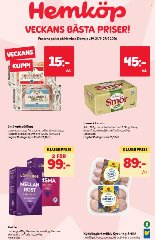 Hemköp reklamblad - 21/9 2026 - 27/9 2026. Sida 1