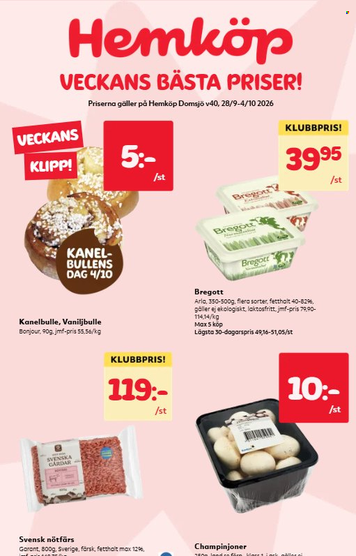 Hemköp reklamblad - 28/9 2026 - 4/10 2026. Sida 1