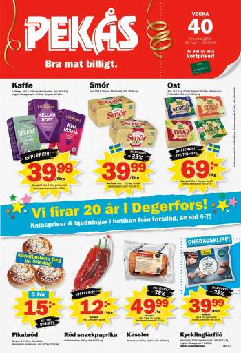 Pekås reklamblad - 28/9 2026 - 4/10 2026.